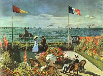 Monet, Claude Oscar : Terrace at St Adresse